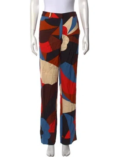 Pre-owned Stine Goya Printed Wide Leg Pants In Brown