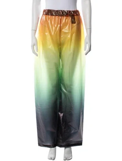 Pre-owned Stine Goya Printed Wide Leg Pants In Green