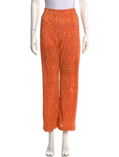 Pre-owned Stine Goya Printed Wide Leg Pants In Orange