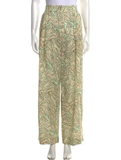 Pre-owned Stine Goya Printed Wide Leg Pants W/ Tags In Green