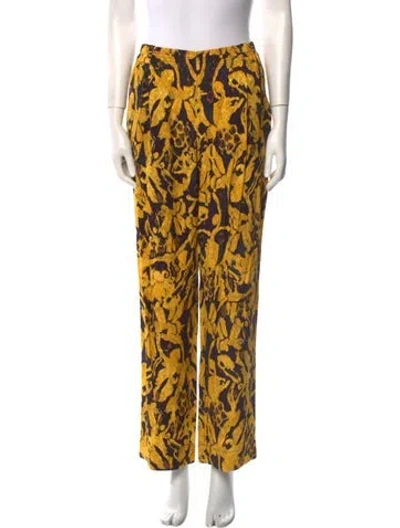 Pre-owned Stine Goya Printed Wide Leg Pants In Yellow