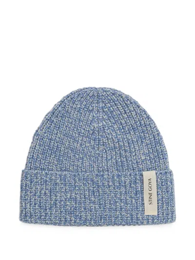Stine Goya Ribbed-knit Beanie Hat In Blue
