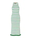 Stine Goya Ruffle Tank Dress In Green