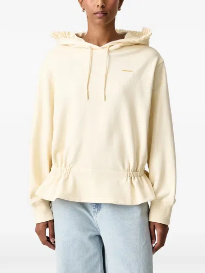 Stine Goya Ruffled Drawstring Hoodie In Nude