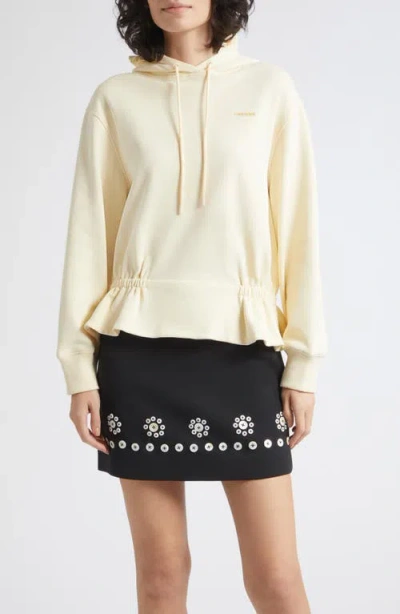 Stine Goya Ruffled Hoodie In Neutral