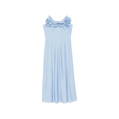 Stine Goya Ruffled Spaghetti-strap Dress In Blue
