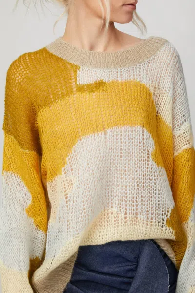 Stine Goya Sana Camouflage Sweater In Camouflage Khaki In Yellow