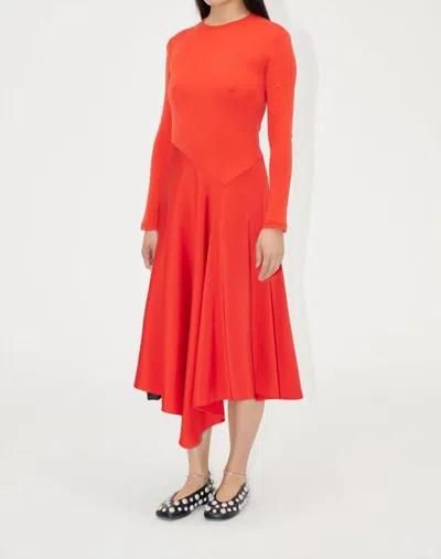 Stine Goya Satin Jersey Dress In Berry