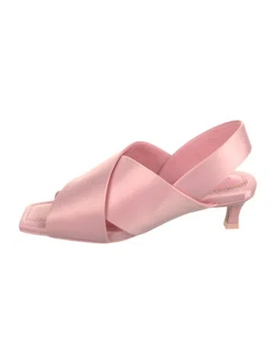 Pre-owned Stine Goya Satin Sandals In Pink