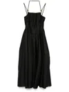 Stine Goya Double Strap Flared Midi Dress In Black
