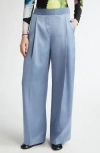 Stine Goya Wide-leg Satin Long Pants In Blue