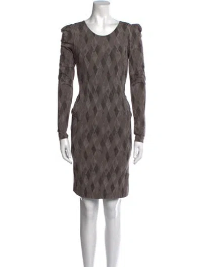 Pre-owned Stine Goya Scoop Neck Mini Dress In Gray