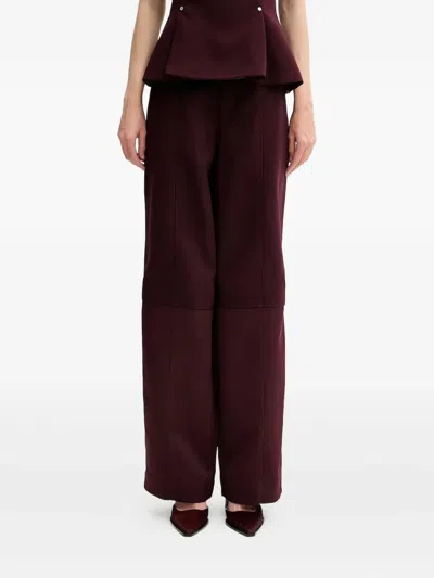 Stine Goya Seam-details Trousers In Red