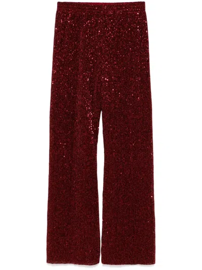 Stine Goya Sequin Detailing Long-pants In Red