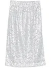 Stine Goya Sequin Embellished Midi Skirt In 灰色