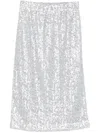 Stine Goya Sequin Embellished Midi Skirt In Steel Grey