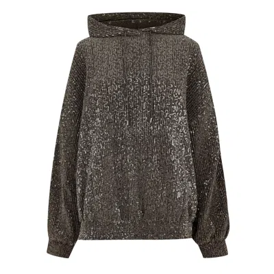 Stine Goya Sequined Hoodie In Black
