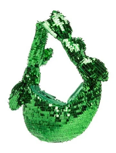 Pre-owned Stine Goya Sequins Shoulder Bag In Green
