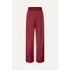 Stine Goya Pleated Wide Leg Long Pants In Bordeaux