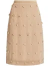 Stine Goya Colette Rock Aus Gaze Mit Pompons In Neutrals