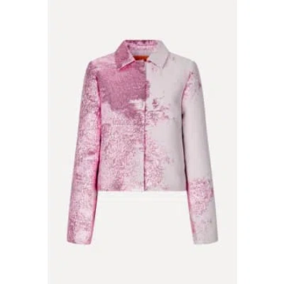Stine Goya Sgkiana Jacket Impressionist Wild Rose Bloom In Pink