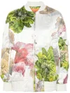 Stine Goya Norea Bomber Jacket In Poppies Bloom In White