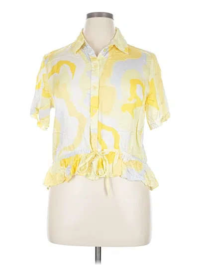 Pre-owned Stine Goya Short Sleeve Blouse In Yellow