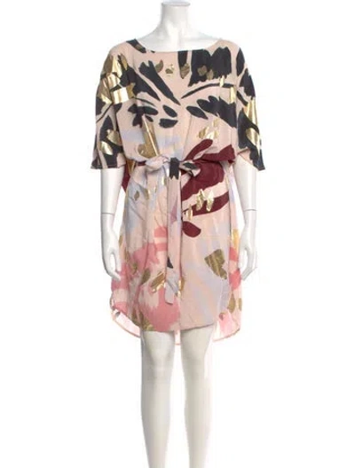 Pre-owned Stine Goya Silk Knee-length Dress In Multi