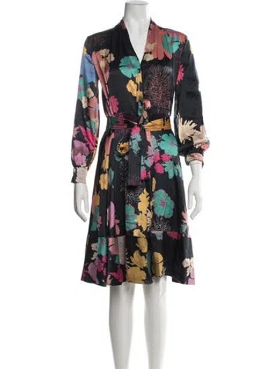 Pre-owned Stine Goya Silk Midi Length Dress In Blue