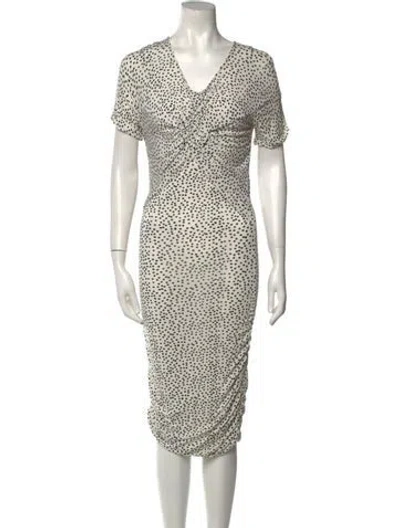 Pre-owned Stine Goya Silk Midi Length Dress In Neutral