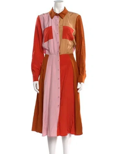 Pre-owned Stine Goya Silk Midi Length Dress In Pink