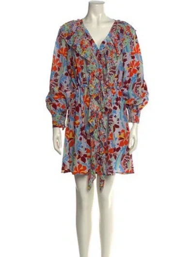 Pre-owned Stine Goya Silk Mini Dress In Multi