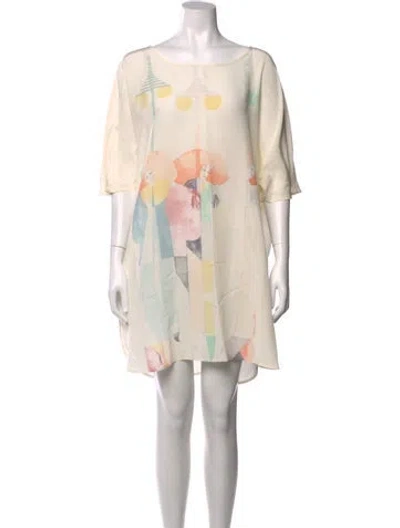 Pre-owned Stine Goya Silk Mini Dress In Orange