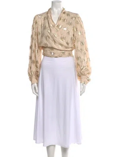 Pre-owned Stine Goya Silk Patterned Blouse In Neutral