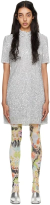 Stine Goya Silver Kalmi Minidress In 4015 Silver