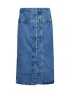 Stine Goya Buttoned Midi Skirt In Blue