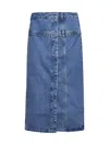 Stine Goya Buttoned Midi Skirt In Blue