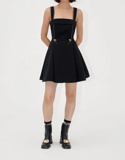 Stine Goya Sleeveless Square Neck Mini Dress In Jet Black