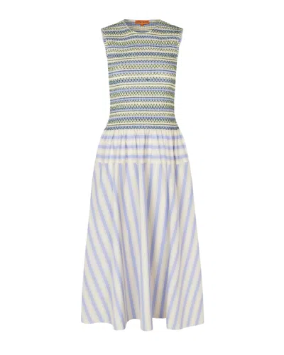 STINE GOYA SMOCKED GATHERED TANK DRESS