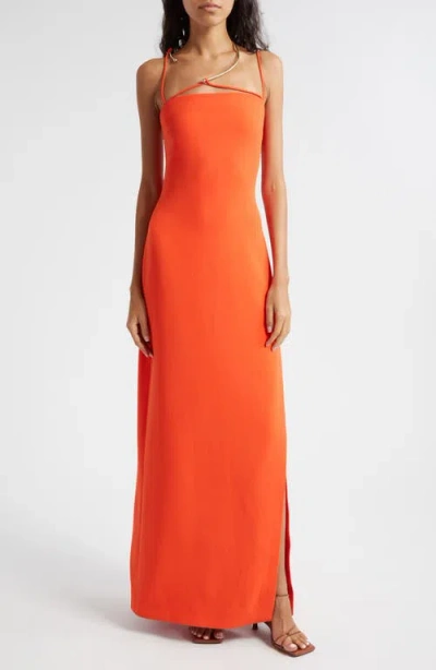 Stine Goya Sofie Metal Detail Dress In Orange