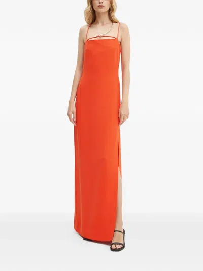 Stine Goya Sofie Strap Cut-out Maxi Dress In Orange