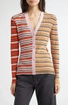 Stine Goya Soft Rib Cardigan In Multi