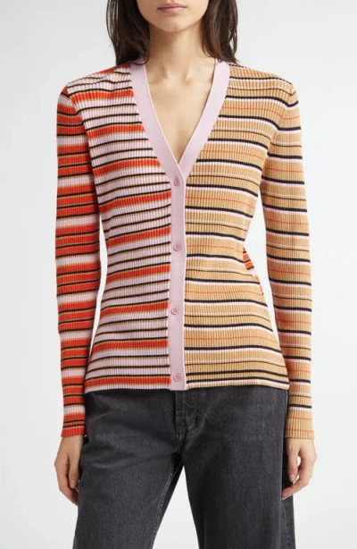 Stine Goya Soft Rib Cardigan In Neutral