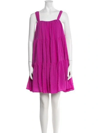 Pre-owned Stine Goya Square Neckline Mini Dress In Pink