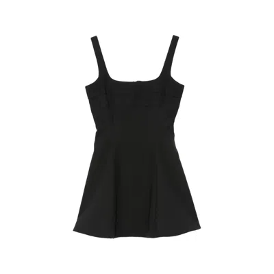 Stine Goya Square-neck Flared Dress In Black