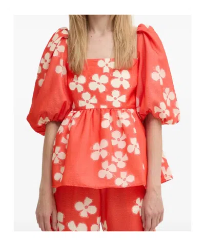 Stine Goya Square-neck Floral-pattern Blouse In Multi