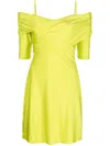 Stine Goya Sterre Off-shoulder Minidress In Green