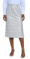 Stine Goya Straight Midi Skirt Steel Grey In Steel Grey