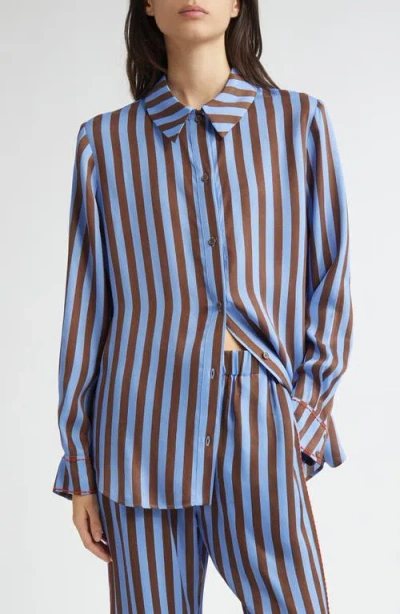 Stine Goya Stripe Button-up Shirt In Embroidery Stripe