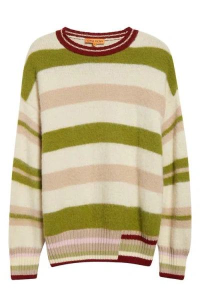 Stine Goya Stripe Crew Neck Sweater In Alpaca Stripe